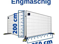 95m Bauzaun Engmaschig 345x200cm (Anticlimb, High Security)