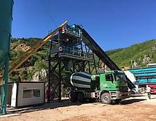 Constmach 100 M3 Stationary Concrete Batching Plants For Easy Concrete Bat